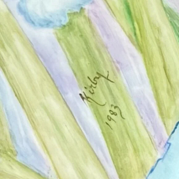 OOAK Hand painted Porcelain tray with irises - Picture 12 of 13